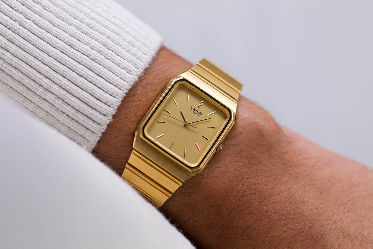 [Near Mint] 1985 Seiko 'Baby Santos' Golden Tank Men's Wrist-Watch
