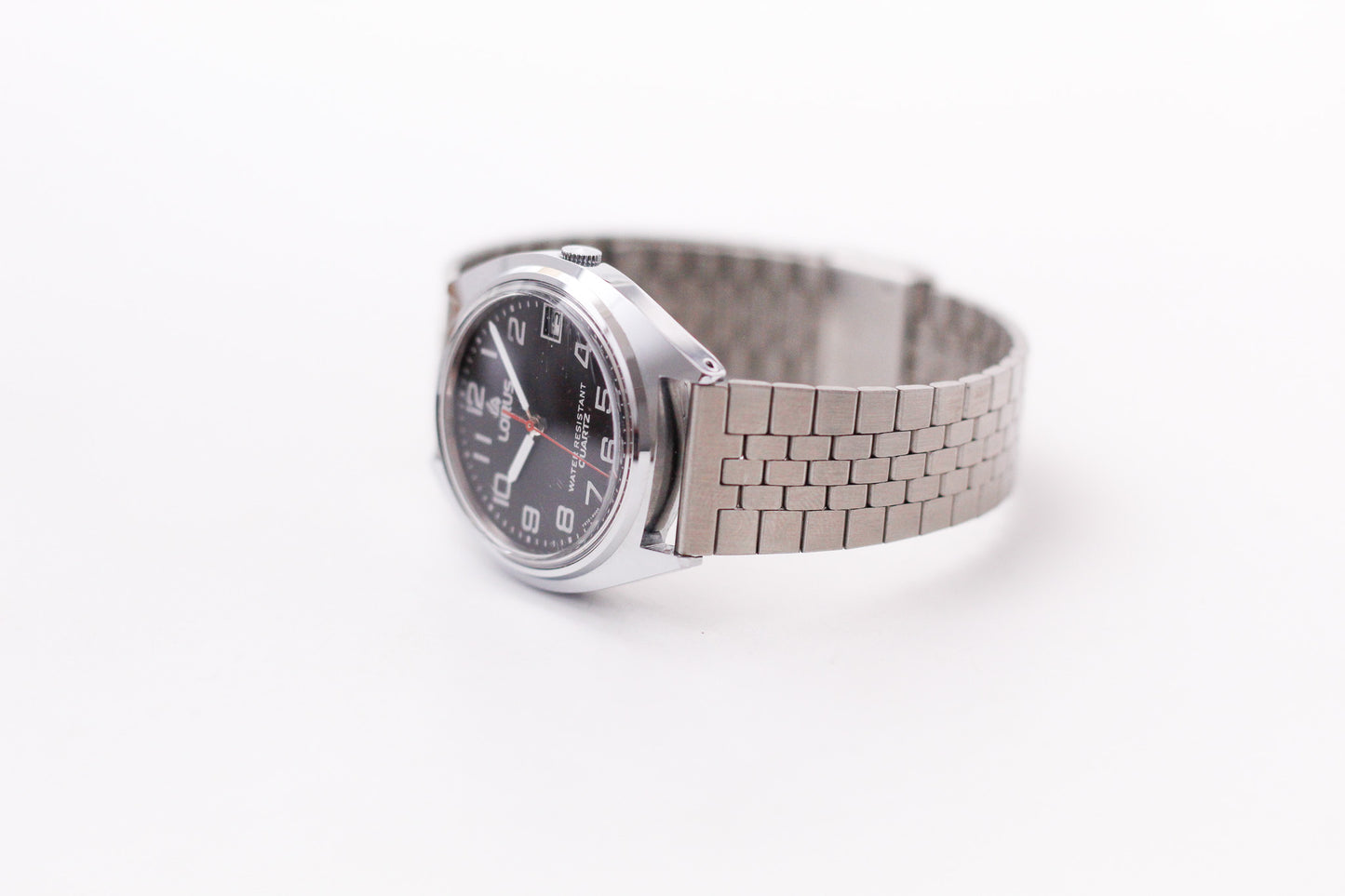 1990s Lorus Quartz Matte Black Arabic Dial Men's Wrist-Watch