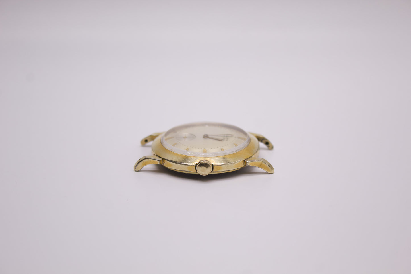 [Serviced] 1950s Gruen Precision Aged Champagne Dial Jumbo Case Men's Wrist-Watch