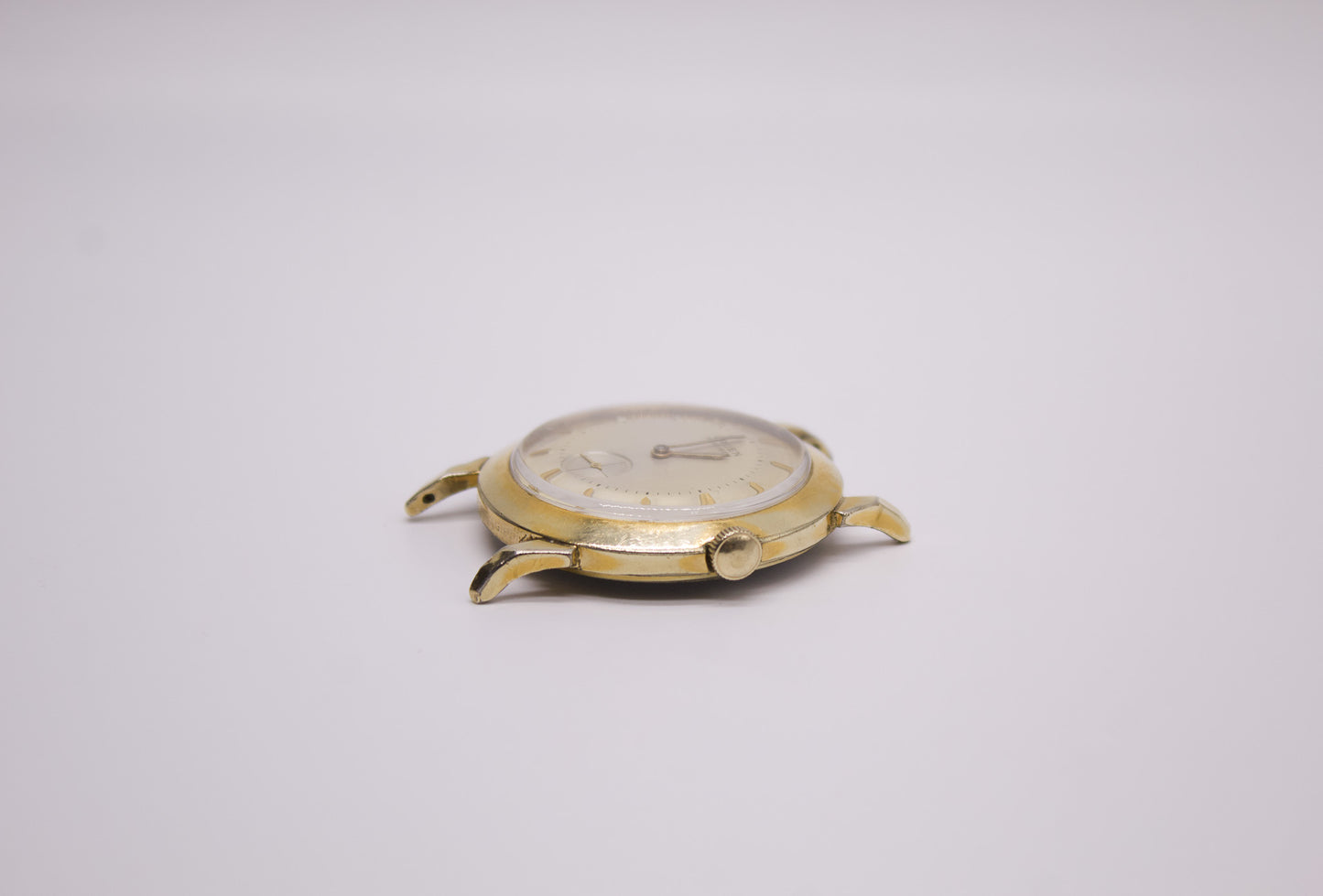[Serviced] 1950s Gruen Precision Aged Champagne Dial Jumbo Case Men's Wrist-Watch