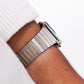 1990s Sharp Quartz Ana-Digit Golden Dial Two Tone Case Men's Wrist-Watch