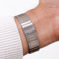 1990s Sharp Quartz Ana-Digit Golden Dial Two Tone Case Men's Wrist-Watch