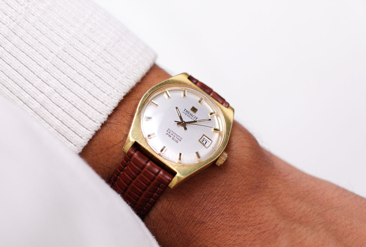 [Serviced] 1970s Tissot PR-516 Seastar Gold Toned Men's Wrist-Watch