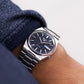 [Serviced] 1999 Seiko 5 Matte Midnight Blue Dial Integrated Bracelet Men's Wrist-Watch