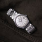 [Serviced] 1970s Enicar Straight Grain Silver Dial Automatic Men's Wrist-Watch