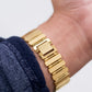 1984 Seiko Quartz Golden Dial Integrated Tank Men's Wrist-Watch W/Box & Papers