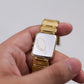 1984 Seiko Quartz Golden Dial Integrated Tank Men's Wrist-Watch W/Box & Papers
