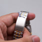 [Near Mint] 1990s Pulsar Quartz Inky Black Dial Two Tone Men's Wrist-Watch