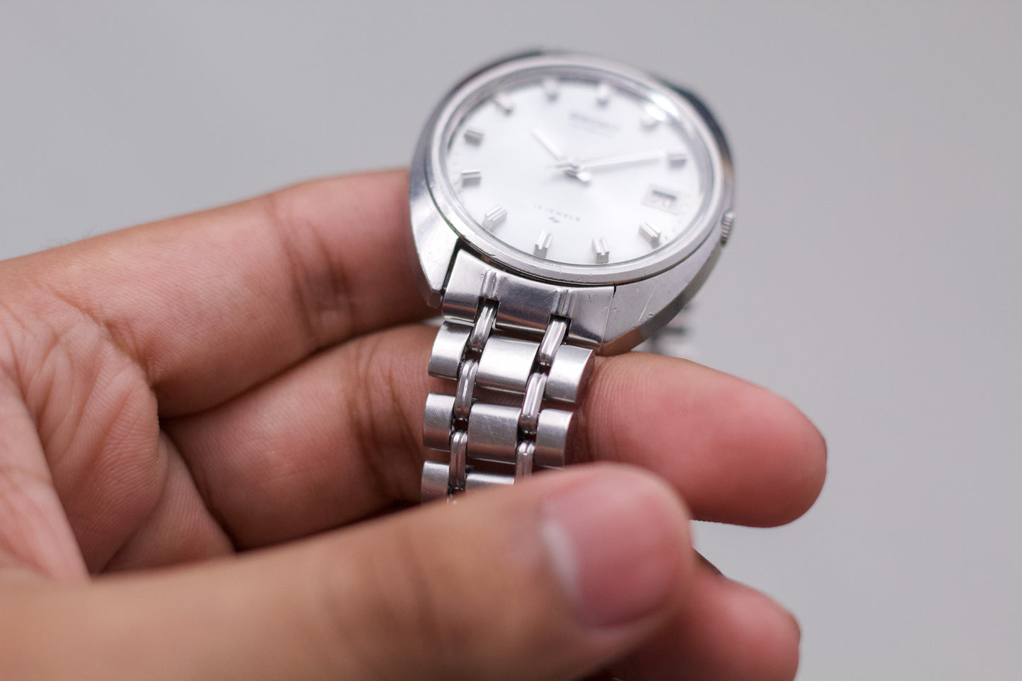 [Serviced] 1970 Seiko Automatic Silver Sunburst Dial Men's Wrist-Watch