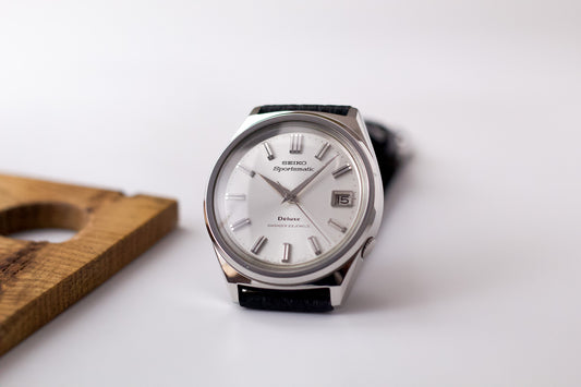 [Serviced] 1966 Seiko Sportsmatic Deluxe Silver Sunburst Dial Men's Wrist-Watch