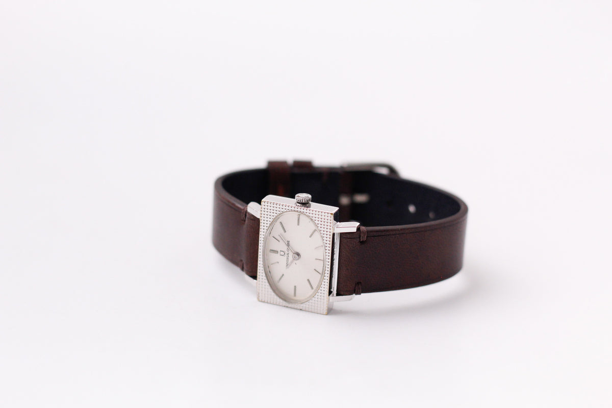 [Serviced] 1970s Universal Genève Guilloché Waffle Bezel Uni-Sex Wrist-Watch
