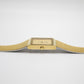 1988 Seiko Quartz Tank Straight Grain Golden Dial Men's Wrist-Watch