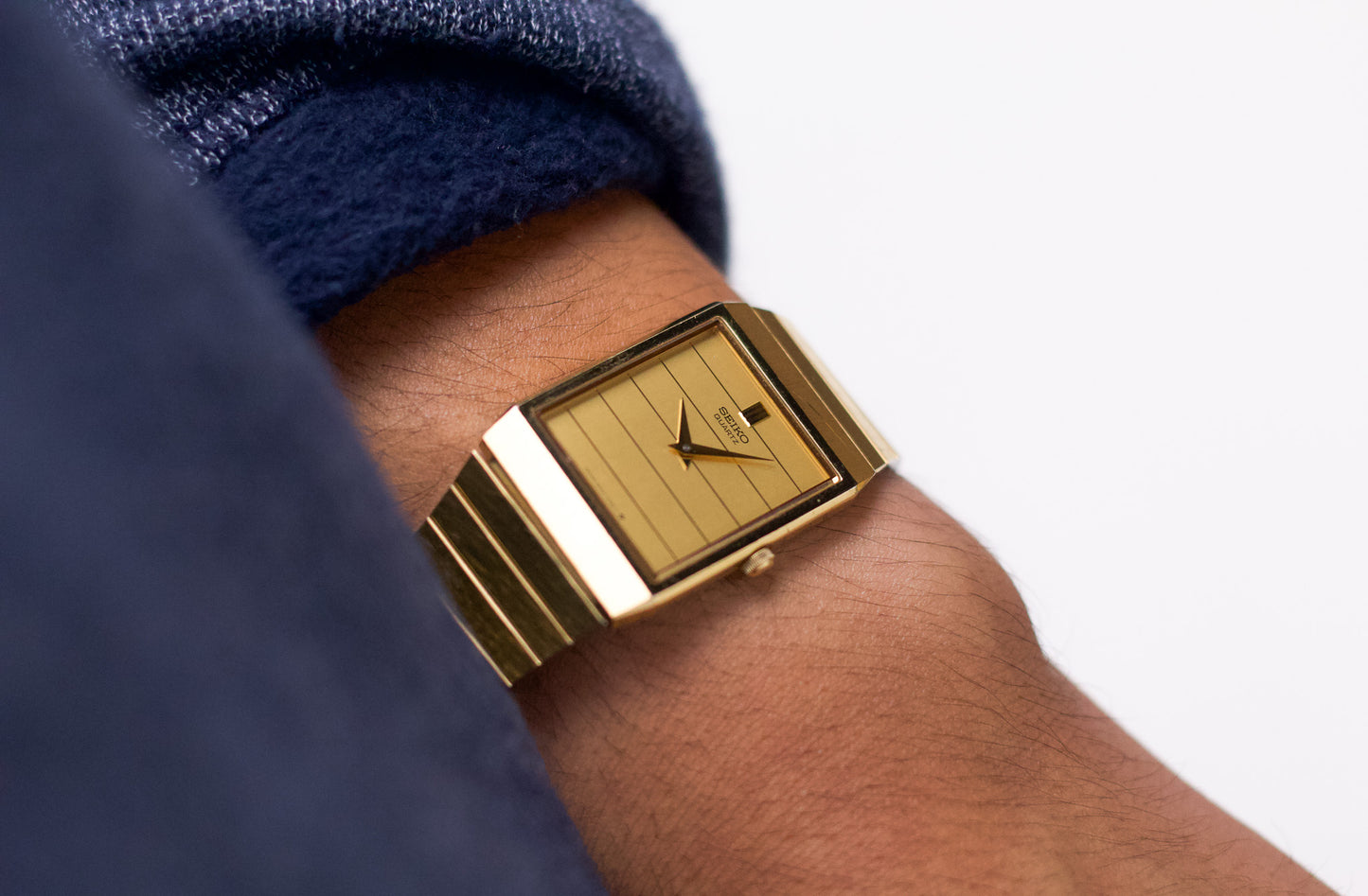 1983 Seiko Quartz Golden Tank Style Men's Wrist-Watch