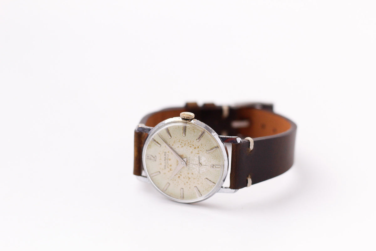1960s Waltham Hallmark Mechanical Tropical Dial Men's Wrist-Watch