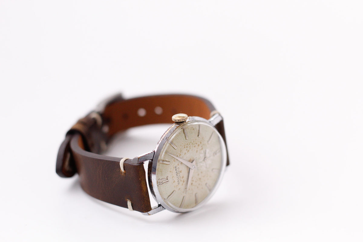 1960s Waltham Hallmark Mechanical Tropical Dial Men's Wrist-Watch