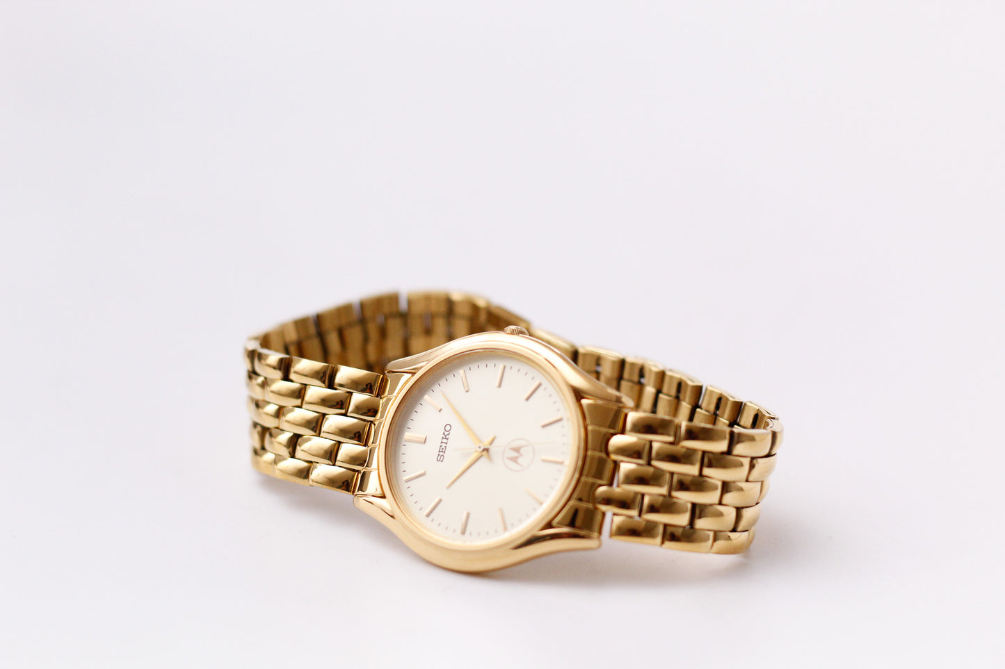 [Near Mint] 1988 Seiko Quartz Golden Sunburst Dial Men's Wrist-Watch W/Box