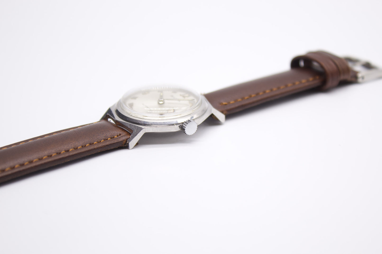 [Serviced] 1960s Bulova Automatic Silver Sunburst Wrist-Watch