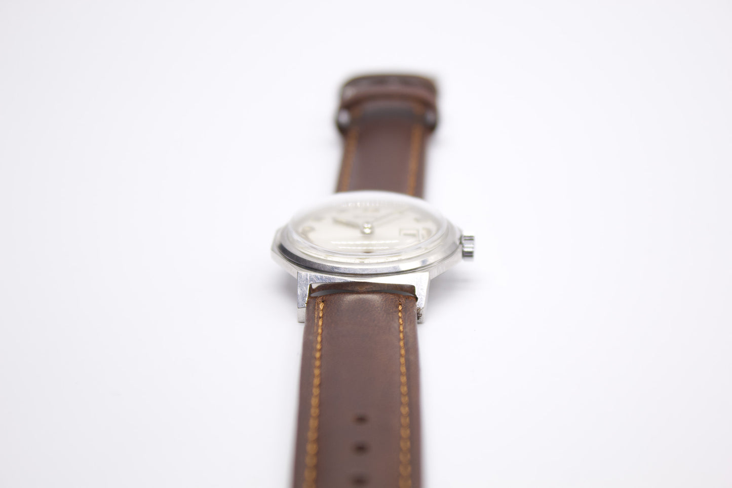 [Serviced] 1960s Bulova Automatic Silver Sunburst Wrist-Watch