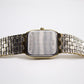 1990s Bulova Caravelle Tank Quartz Inky Black Dial Men's Wrist-Watch