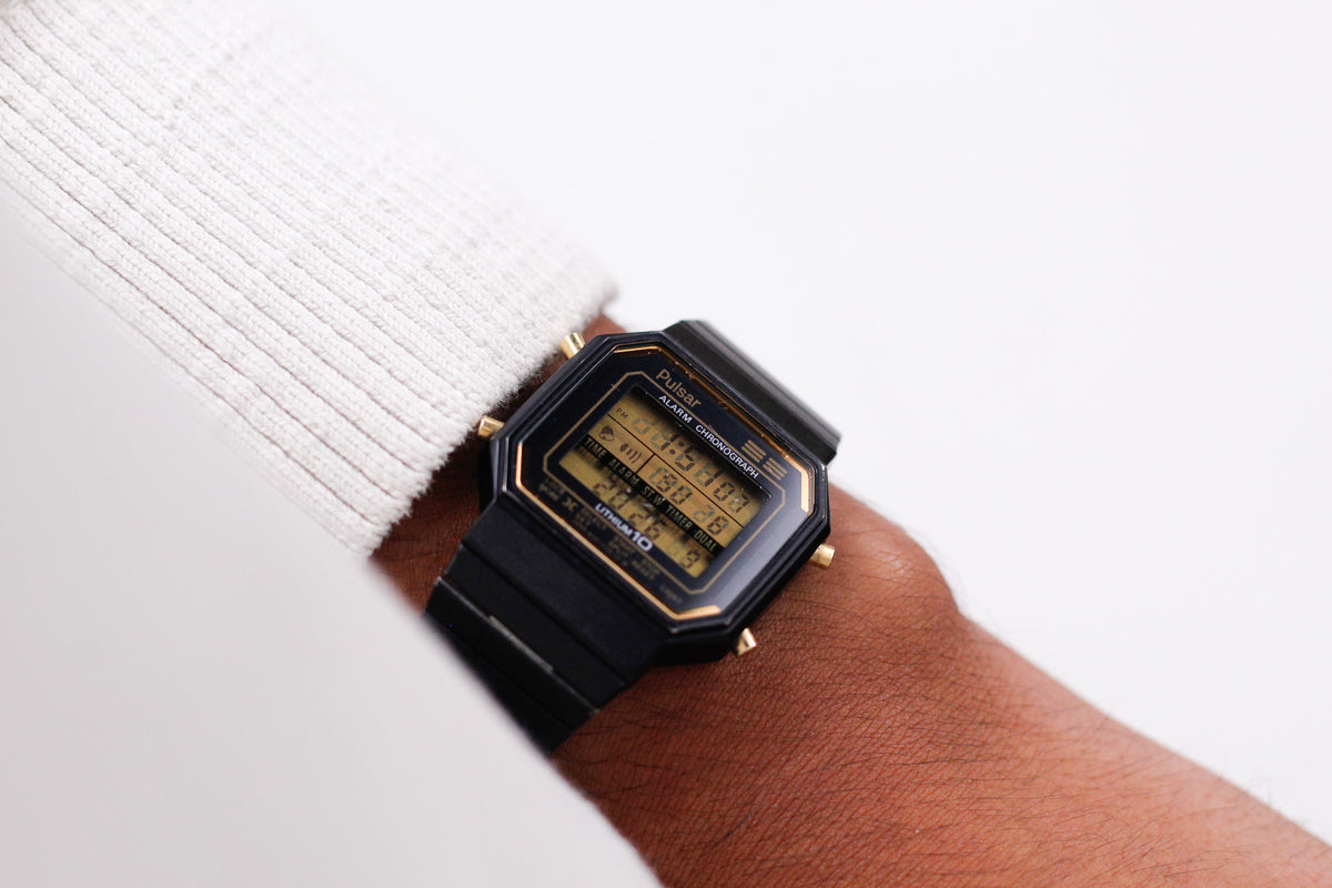 1996 Pulsar Quartz Digi Alarm-Chrono Men's Wrist-Watch