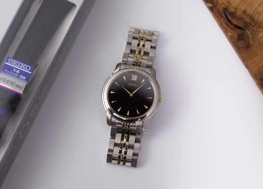 2004 Seiko Quartz 'Baby A. lange Saxonia' Men's Wrist-Watch W/ Free Strap Set