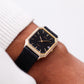 1990s Lorus Quartz Inky Black Dial Tank Men's Wrist-Watch