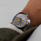 1970s Benrus Mechanical Light Golden Sunburst Dial Men's Wrist-Watch