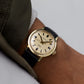 [Serviced] 1960s Caravelle Mechanical Cream Golden Dial Men's Wrist-Watch