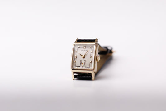 [Serviced] 1950s Hamilton Mechanical Art Deco Men's Wrist-Watch