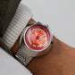 1997 Alba AKA Quartz Red Sunburst Dial Bullhead Case Men's Wrist-Watch