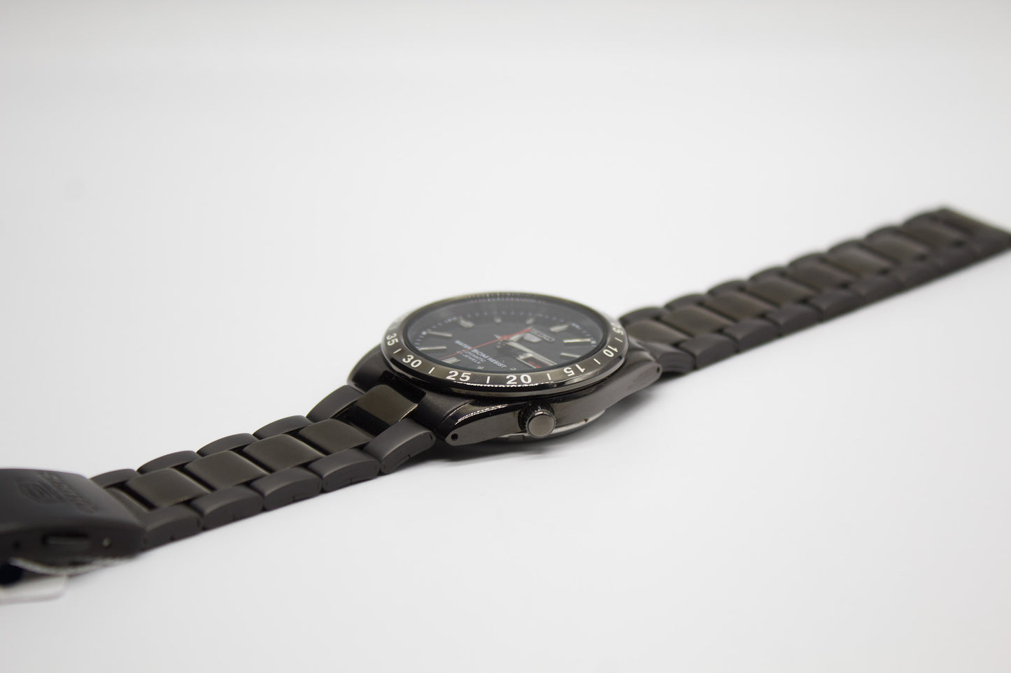 [Mint] 2013 Seiko 5 Automatic Deep Ink Black Dial Men's Wrist-Watch W/Box & Papers