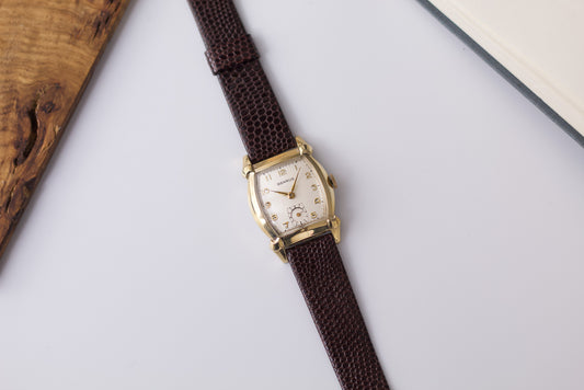 [Serviced] 1950s Benrus Art Deco Men's Wrist-Watch