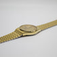 1980 Seiko SQ Cross Grain Textured Golden Dial Men's Wrist-Watch W/Box & Tag
