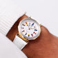 1990s Gruen Quartz Admiral's Cup Flag Dial Two Tone Case Men's Wrist-Watch