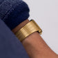 [New Old Stock] 1990s Citizen Quartz Golden Textured Dial Men's Wrist-Watch W/Box