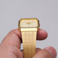 [New Old Stock] 1990s Citizen Quartz Golden Textured Dial Men's Wrist-Watch W/Box