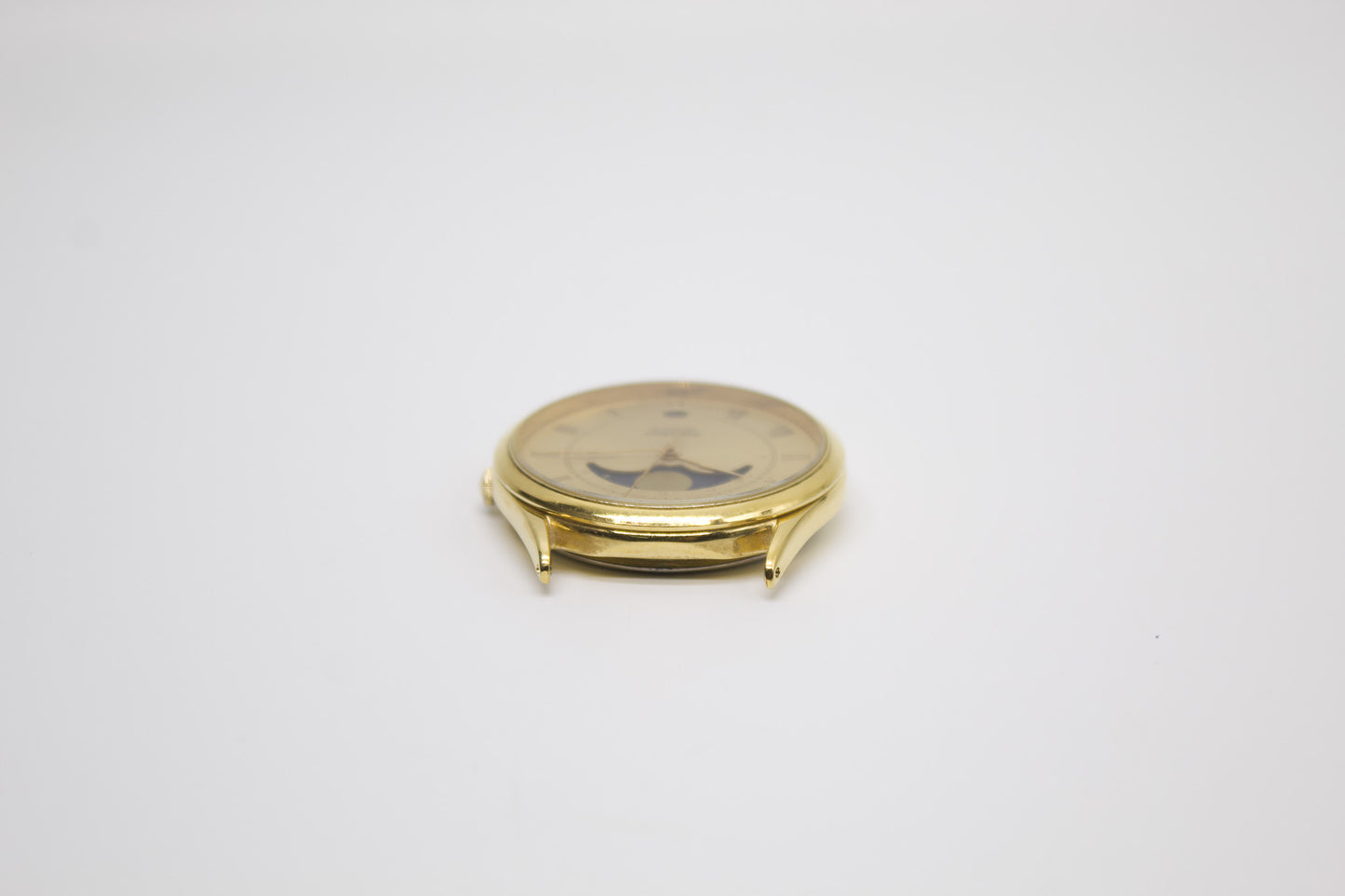 1986 Seiko Quartz Golden Roman Moon-phase Dial Men's Wrist-Watch