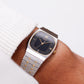 1983 Seiko Quartz Straight Grain Gray Dial Men's Wrist-Watch W/Box
