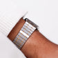1983 Seiko Quartz Straight Grain Gray Dial Men's Wrist-Watch W/Box