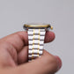 [Near Mint] 1990s Pulsar Quartz Inky Black Dial Two Tone Men's Wrist Watch
