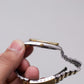 1996 Seiko Baby Day-Date Silver Sunburst Two Tone Men's Wrist-Watch