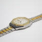 1991 Pulsar Quartz Stark White Dial Two Tone Men's Wrist-Watch