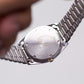 1996 Seiko Baby Day-Date Silver Sunburst Two Tone Men's Wrist-Watch