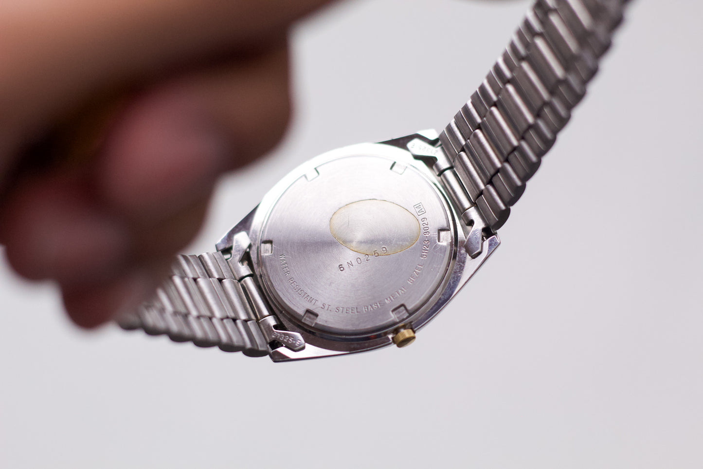 1996 Seiko Baby Day-Date Silver Sunburst Two Tone Men's Wrist-Watch