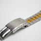 1991 Pulsar Quartz Stark White Dial Two Tone Men's Wrist-Watch