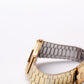 1982 Pulsar Quartz Straight Grain Golden Dial Men's Wrist-Watch