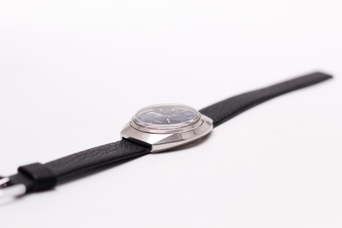 1971 Seiko Automatic Deluxe Royal Blue Sunburst Dial Men's Wrist-Watch