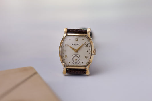 [Serviced] 1950s Bulova Art Deco Mechanical Men's Wrist-Watch