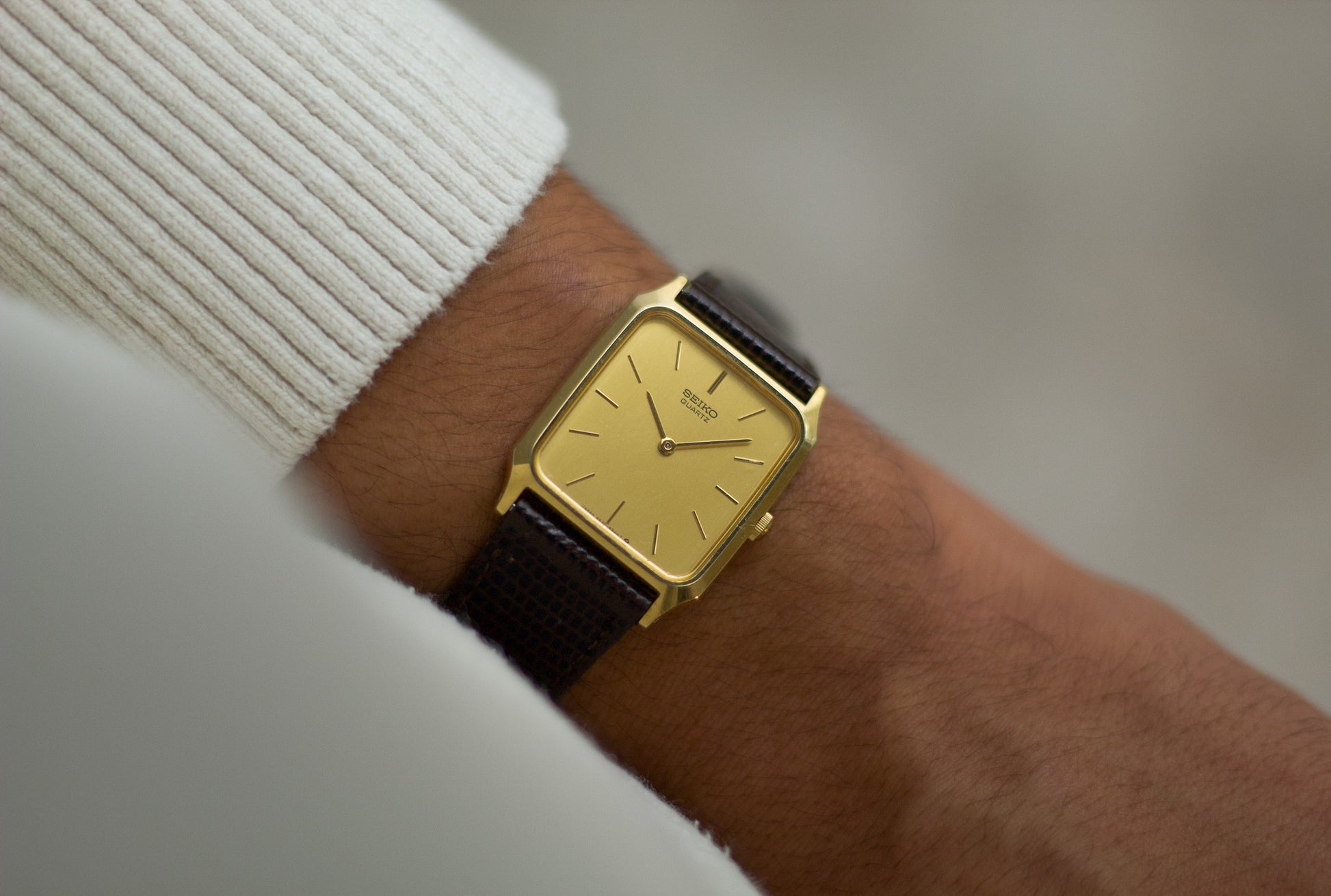 Seiko Tank Watch On Wrist SWR049 – Seiko USA - Main Image