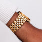 [Near Mint] 1995 Seiko Quartz Golden Sunburst Baby Day-Date Men's Wrist-Watch